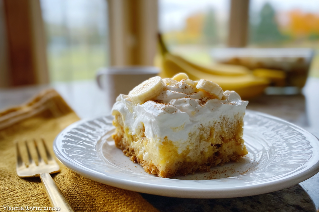 Banana Pudding Poke Cake