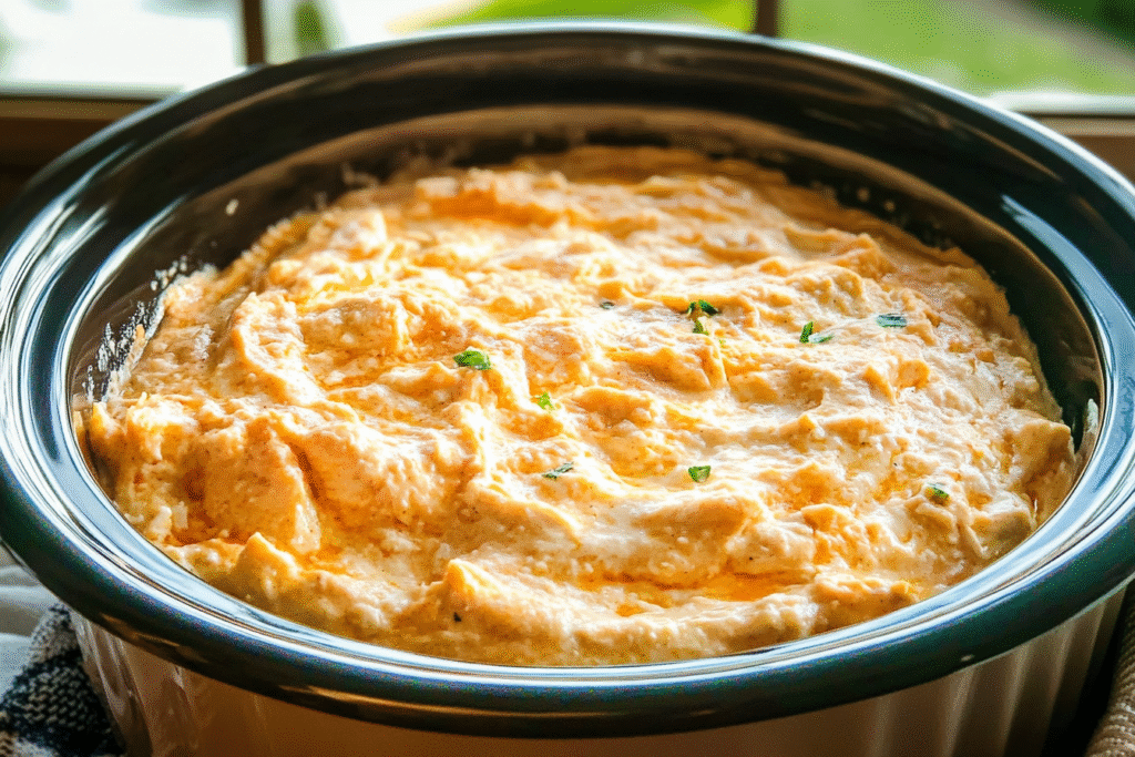 Crockpot Buffalo Chicken Dip