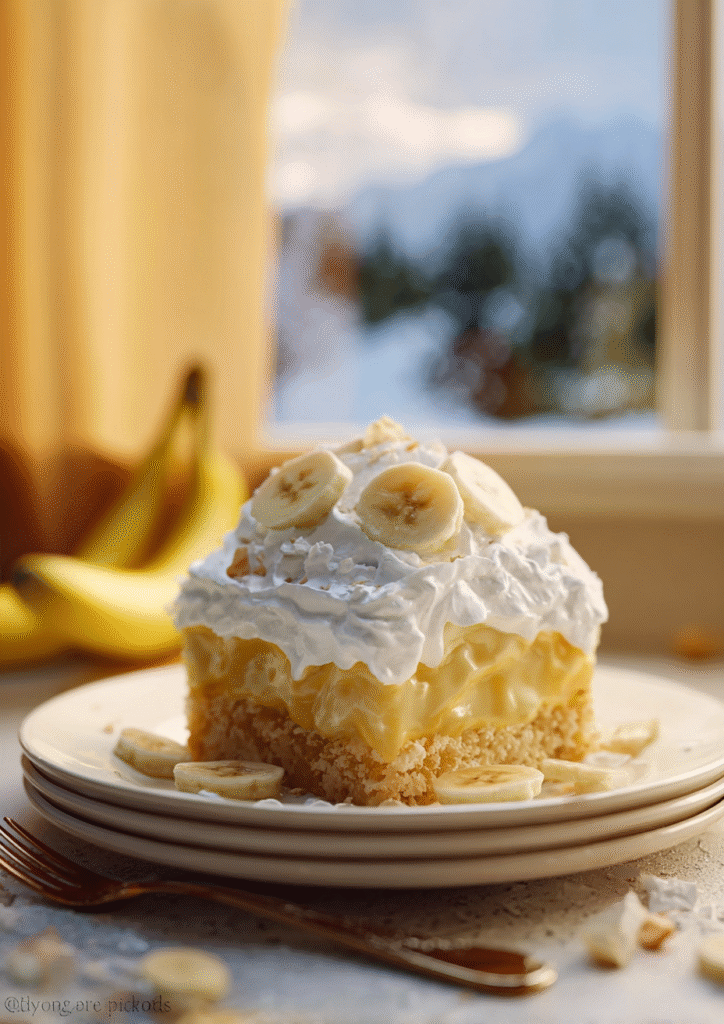 Banana Pudding Poke Cake