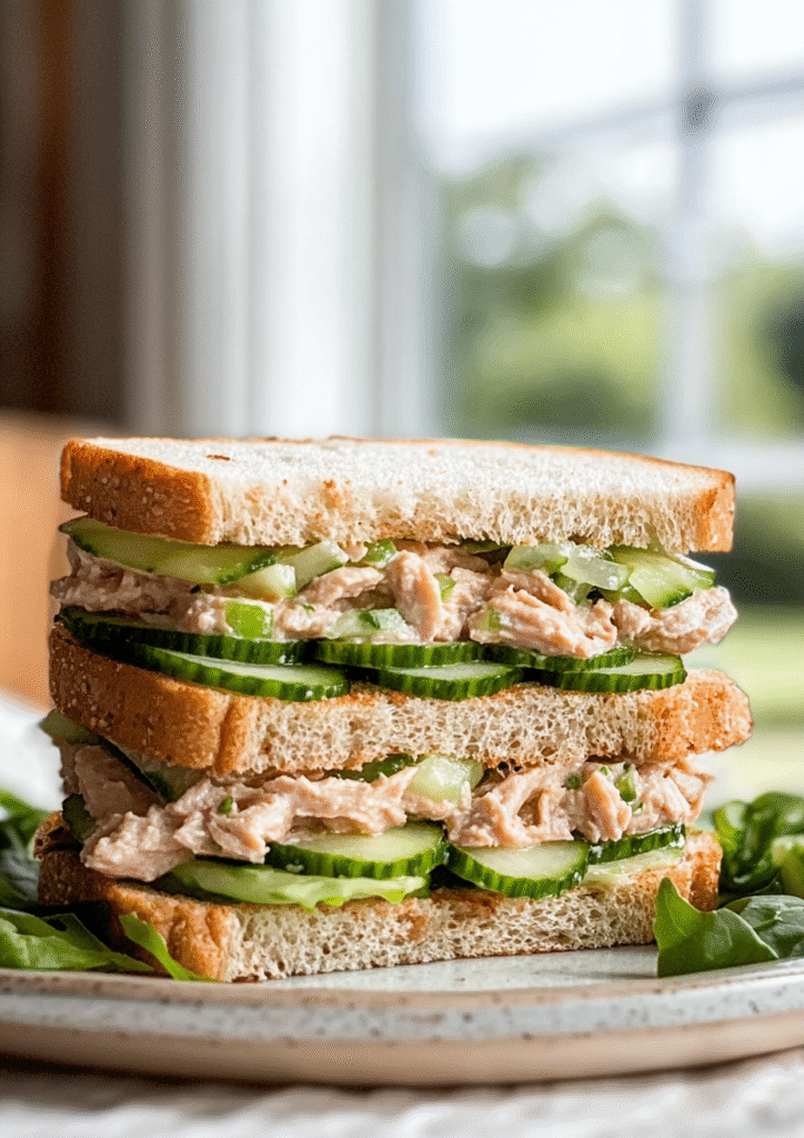 Tuna Salad Cucumber Sandwich