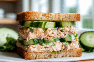 Tuna Salad Cucumber Sandwich