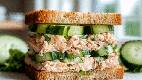 Tuna Salad Cucumber Sandwich