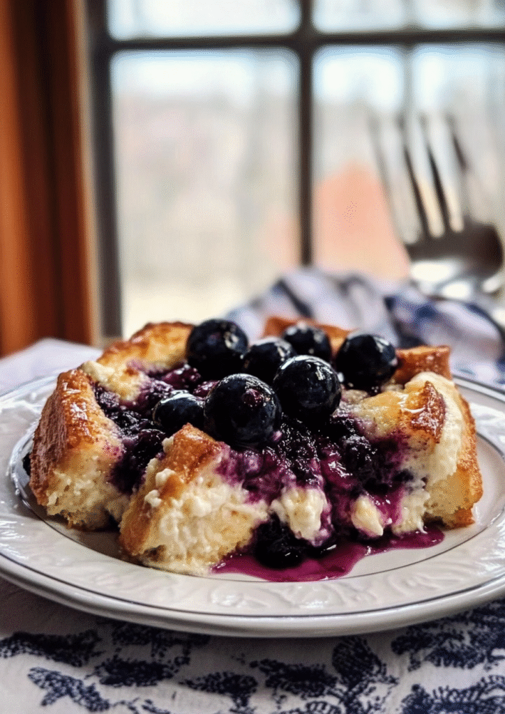 Blueberry Cream Cheese French Toast Casserole