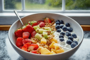 Cottage Cheese Fruit Bowl
