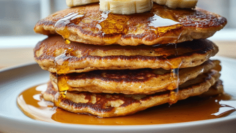 Banana Oatmeal Pancakes
