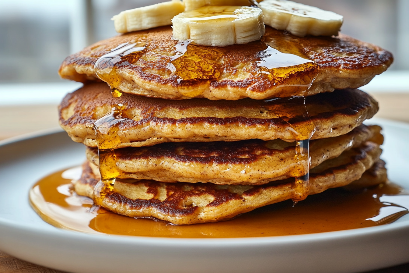 Banana Oatmeal Pancakes