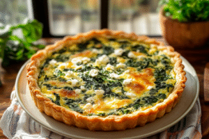 Spinach and Feta Quiche