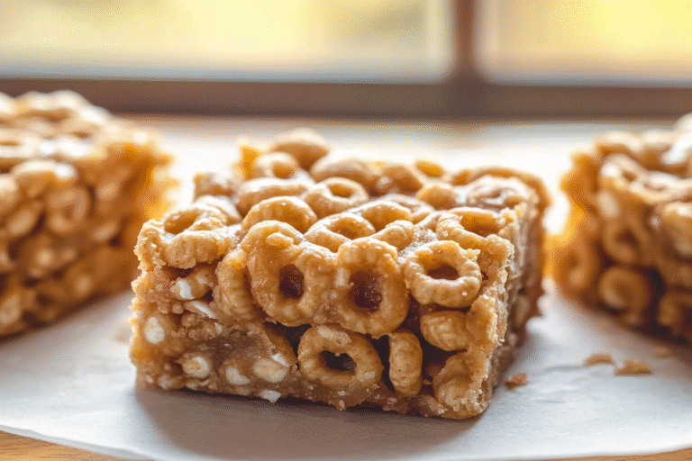 No-Bake Cheerio Peanut Butter Bars