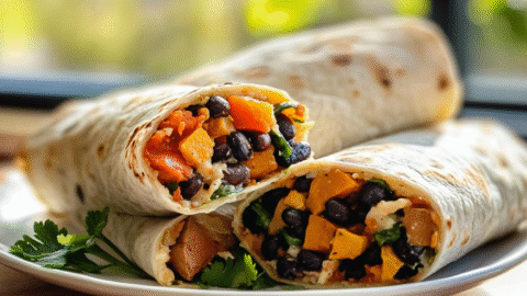 Sweet Potato and Black Bean Wrap