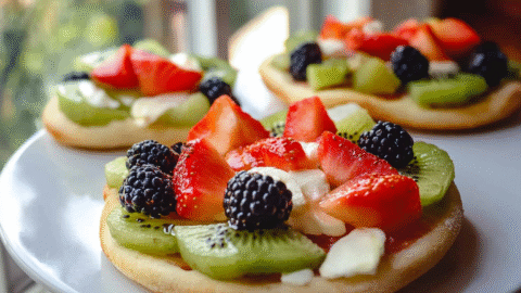 Bagel Fruit Pizzas for Kids