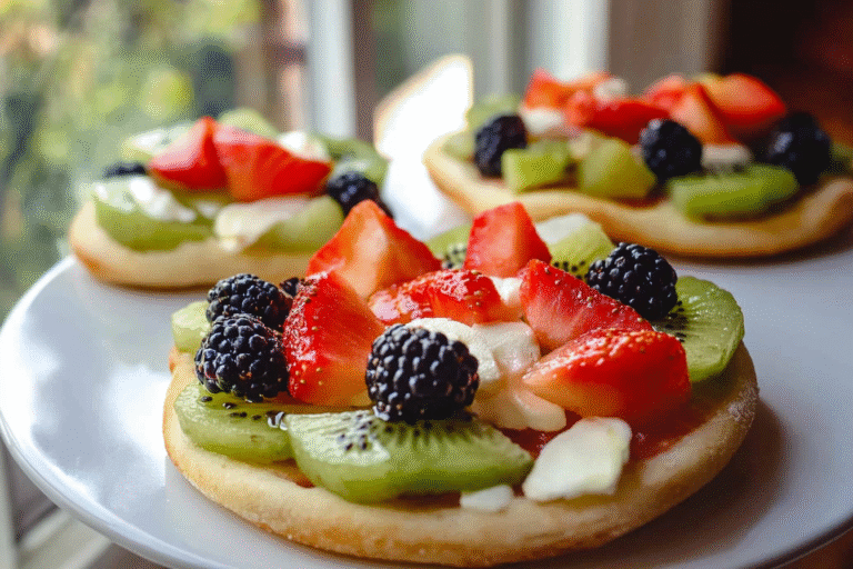 Bagel Fruit Pizzas for Kids