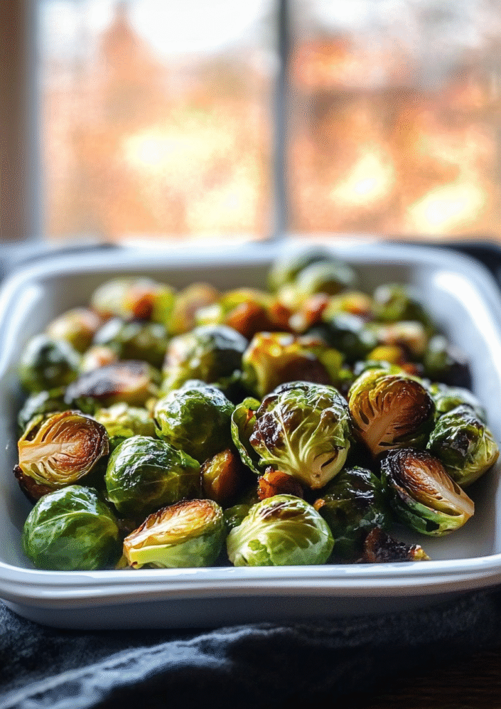 Maple Roasted Brussels Sprouts