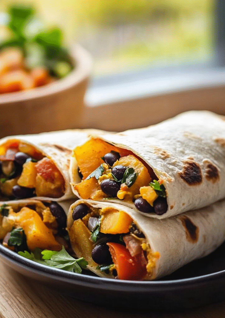 Sweet Potato and Black Bean Wrap