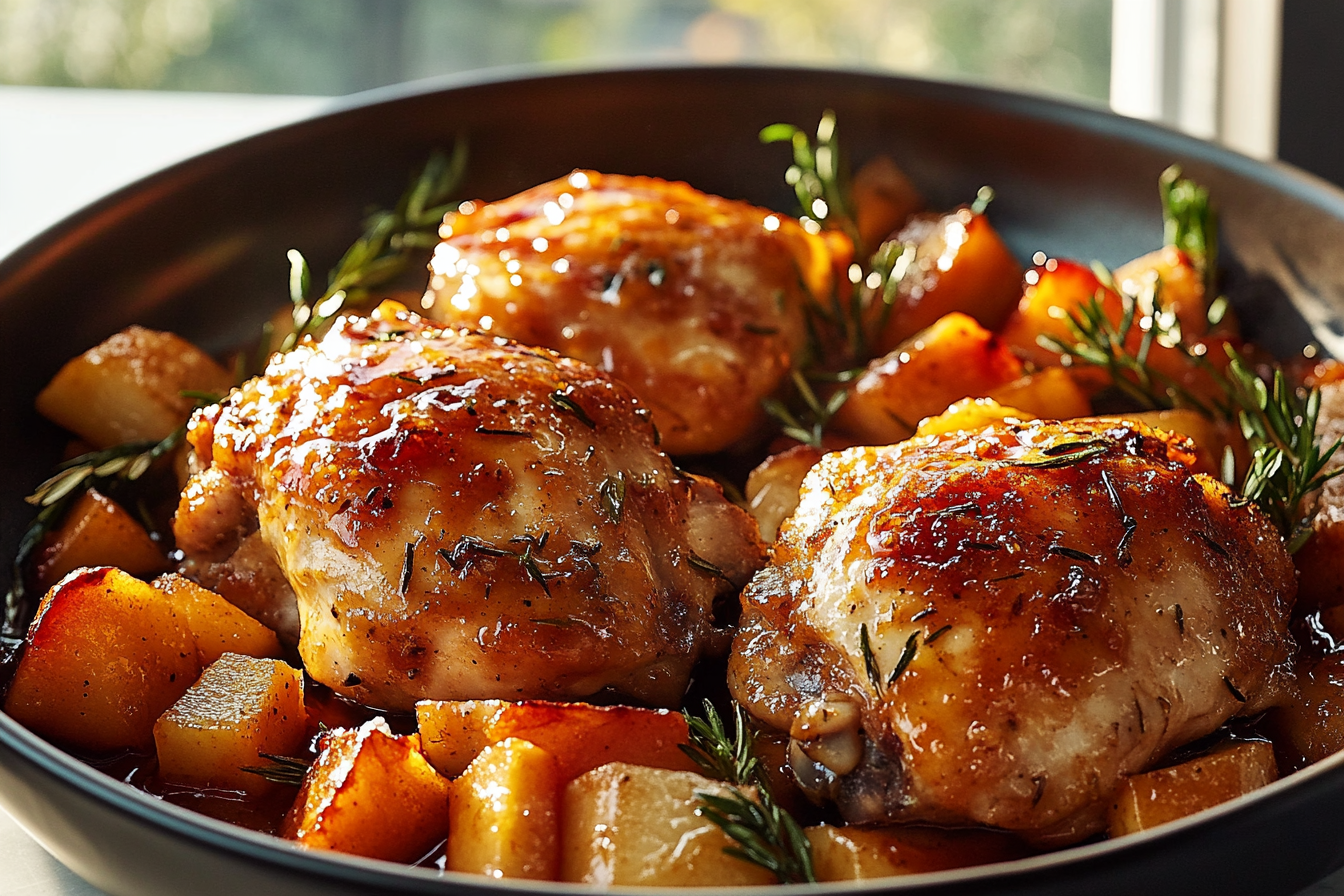 apple cider glazed chicken