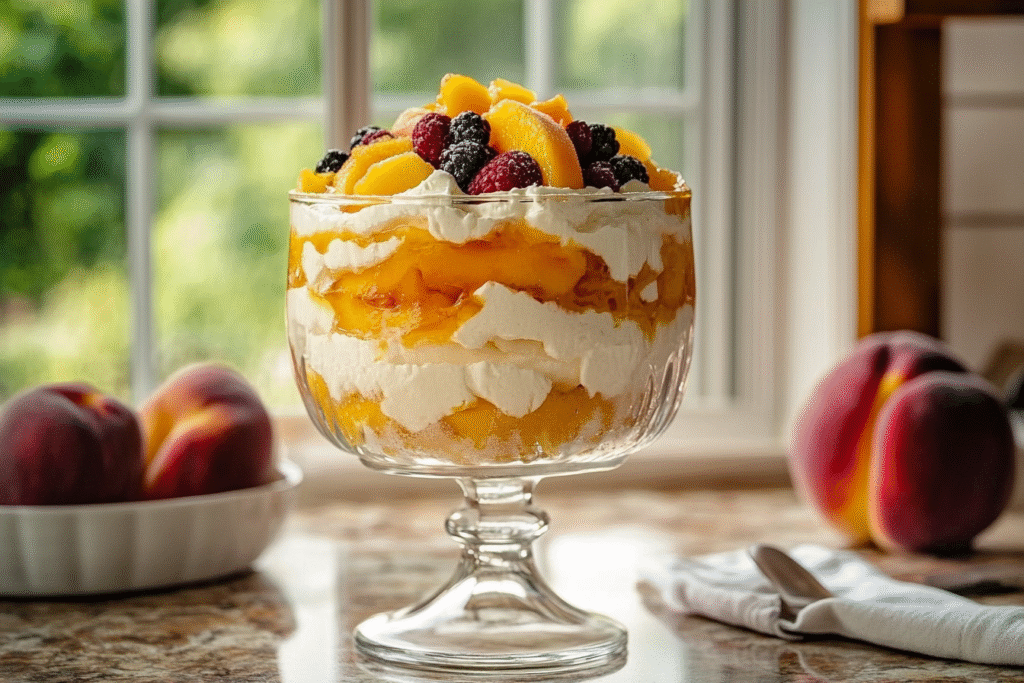 Peach Mousse Trifle