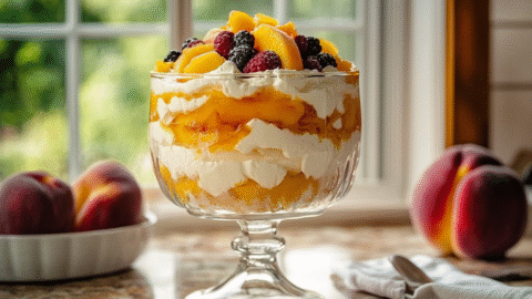 Peach Mousse Trifle