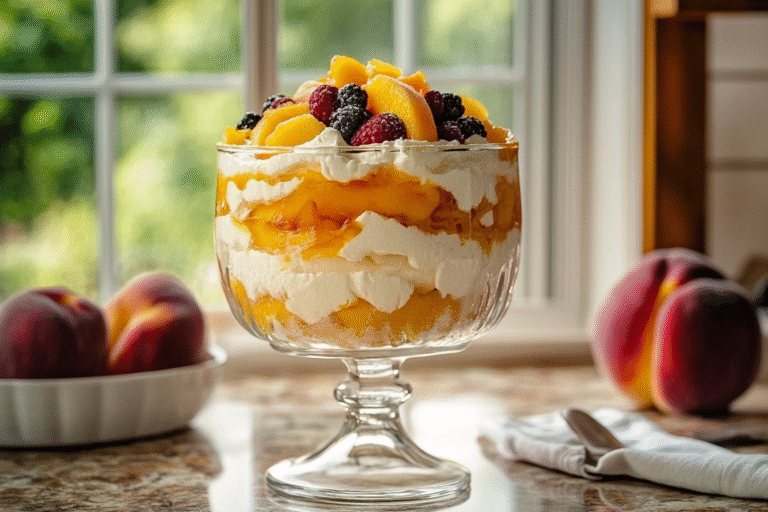 Peach Mousse Trifle