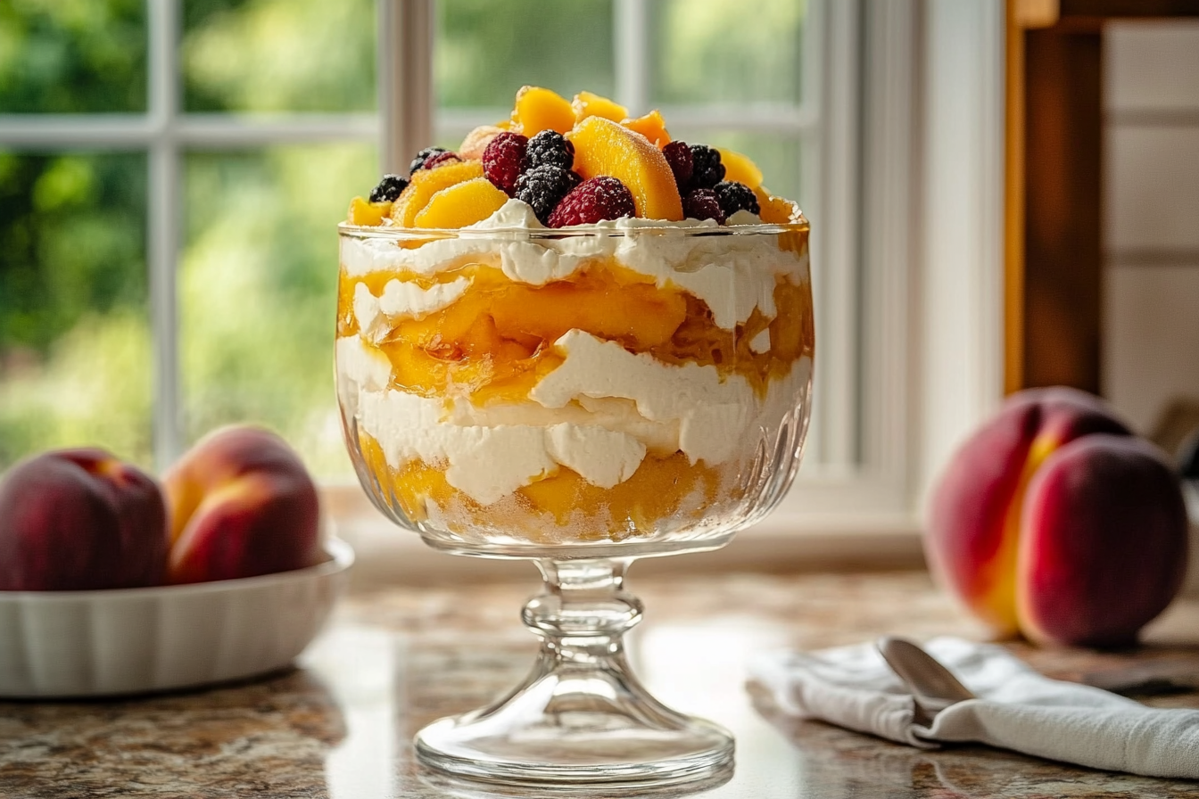 Peach Mousse Trifle