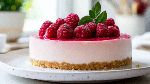 No Bake Raspberry Cheesecake
