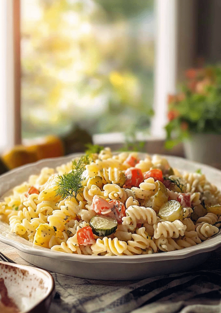 Dill Pickle Pasta Salad