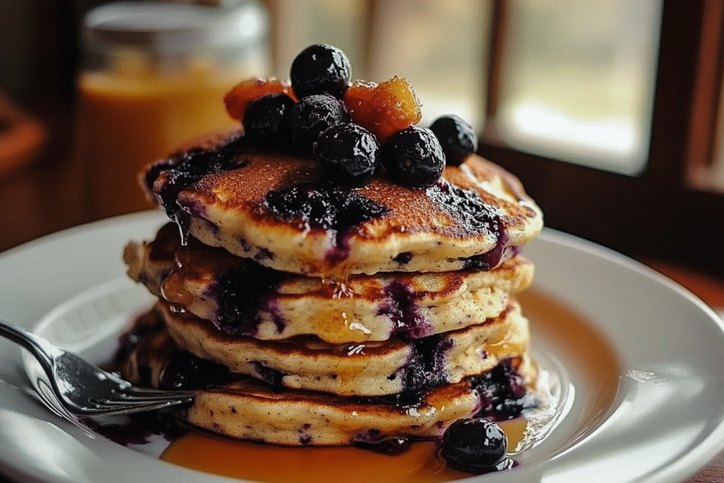 Huckleberry Buttermilk Pancakes