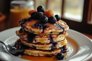 Huckleberry Buttermilk Pancakes