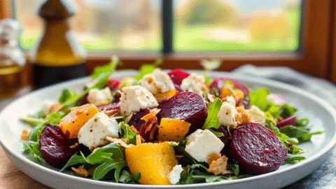 Roasted Beet and Goat Cheese Salad