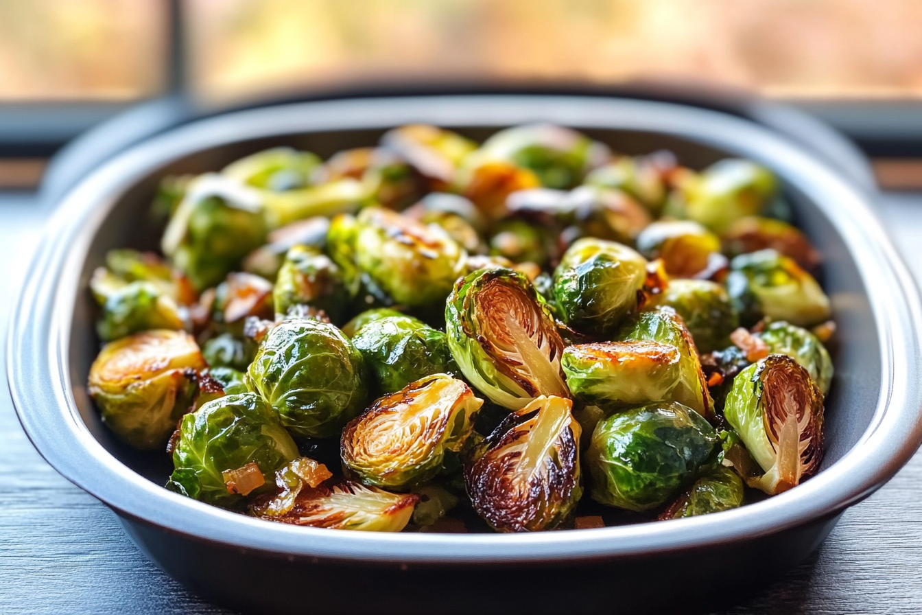 Maple Roasted Brussels Sprouts