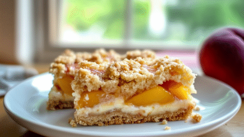 Peaches and Cream Crumble Bars