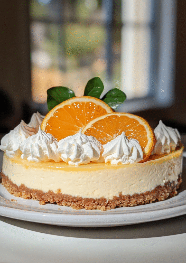 No-Bake Orange Creamsicle Cheesecake
