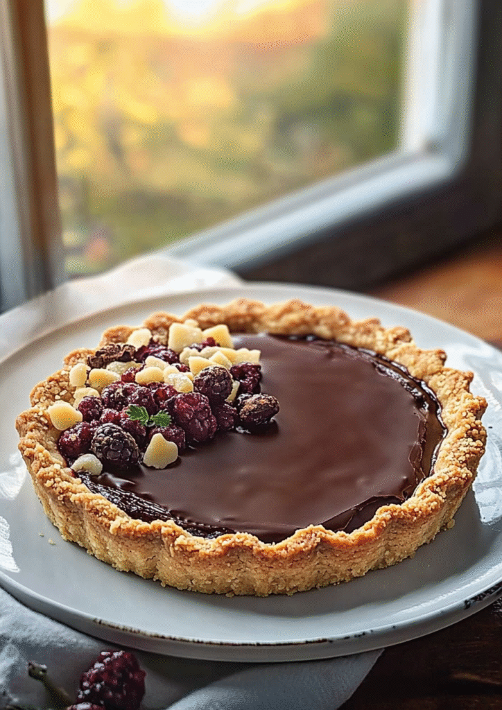 Huckleberry Chocolate Truffle Tart