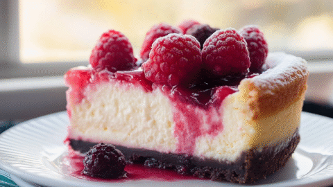 White Chocolate Raspberry Cheesecake