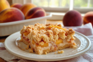 Peaches and Cream Crumble Bars