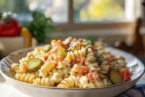 Dill Pickle Pasta Salad