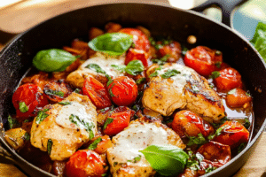 Caprese chicken skillet