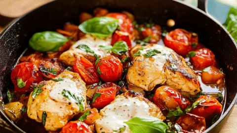 Caprese chicken skillet
