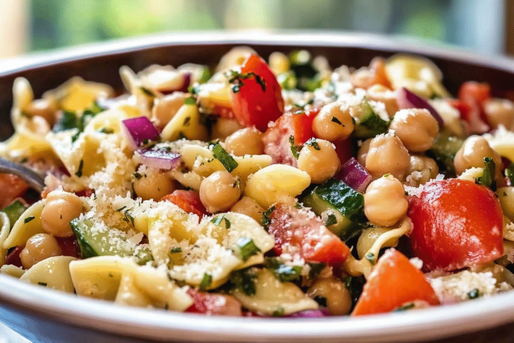 Mediterranean Chickpea Pasta Salad
