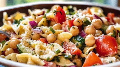 Mediterranean Chickpea Pasta Salad