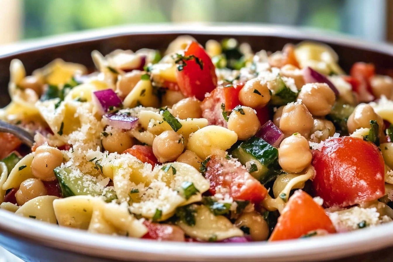 Mediterranean Chickpea Pasta Salad
