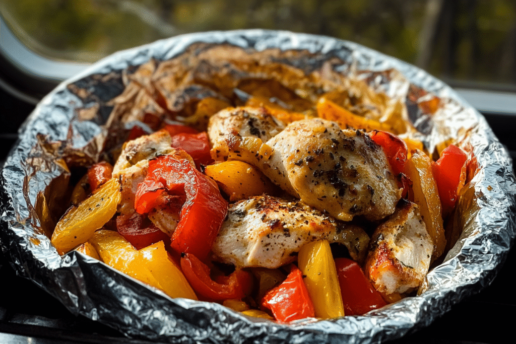 Foil Packet Chicken Camping Meal