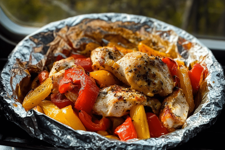 Foil Packet Chicken Camping Meal