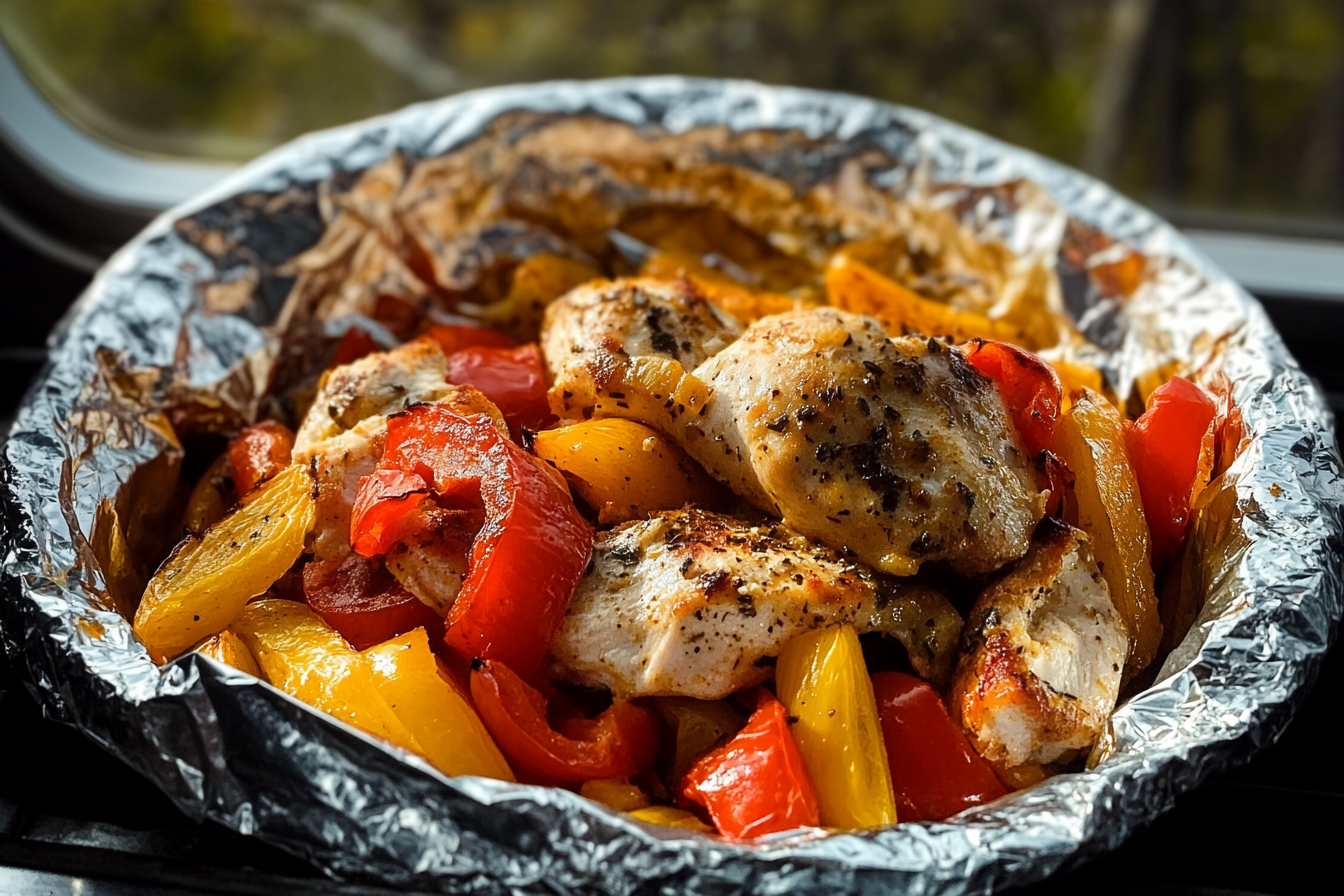 Foil Packet Chicken Camping Meal
