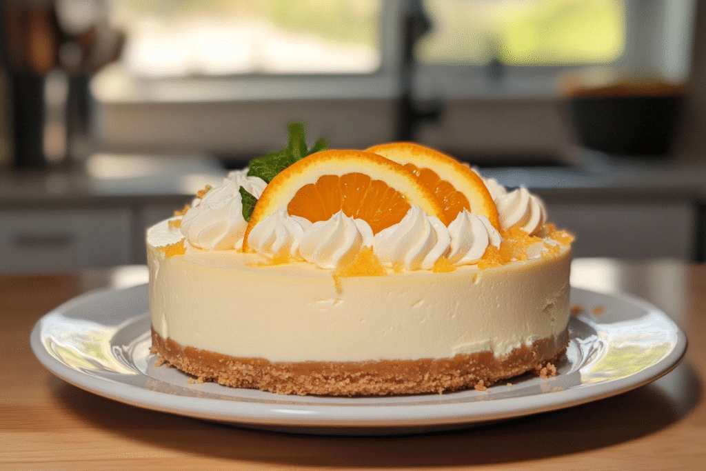 No-Bake Orange Creamsicle Cheesecake