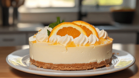 No-Bake Orange Creamsicle Cheesecake