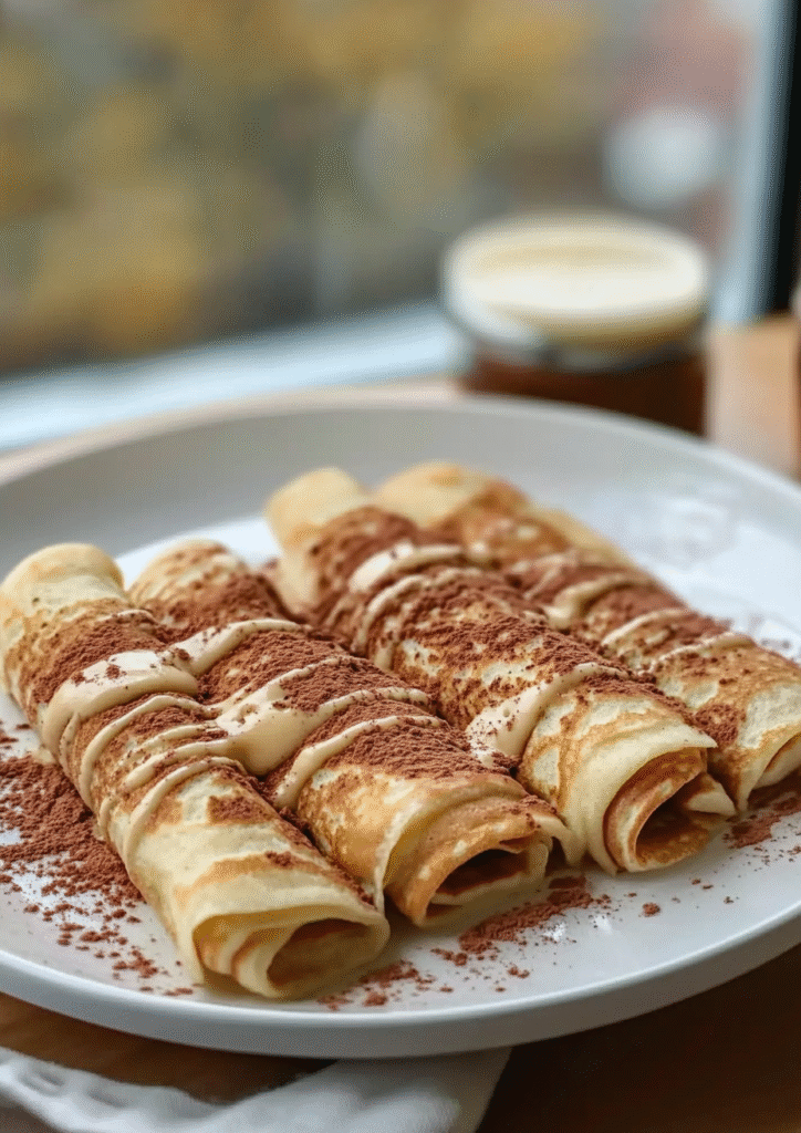 Cinnamon Roll Protein Crepes