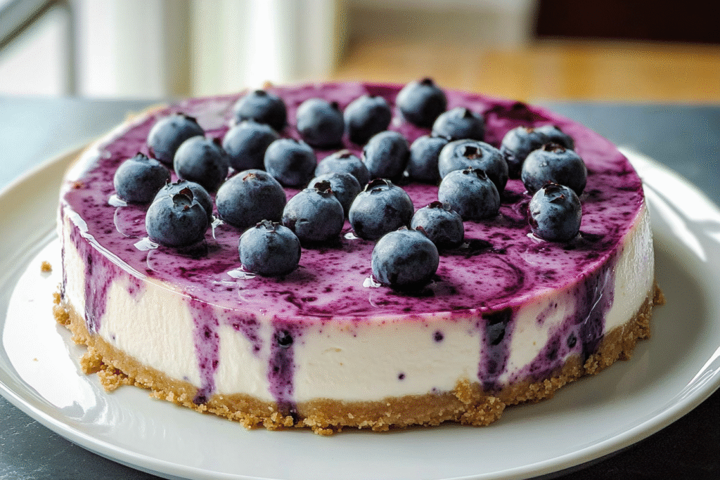No-Bake Blueberry Cheesecake