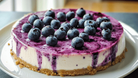 No-Bake Blueberry Cheesecake