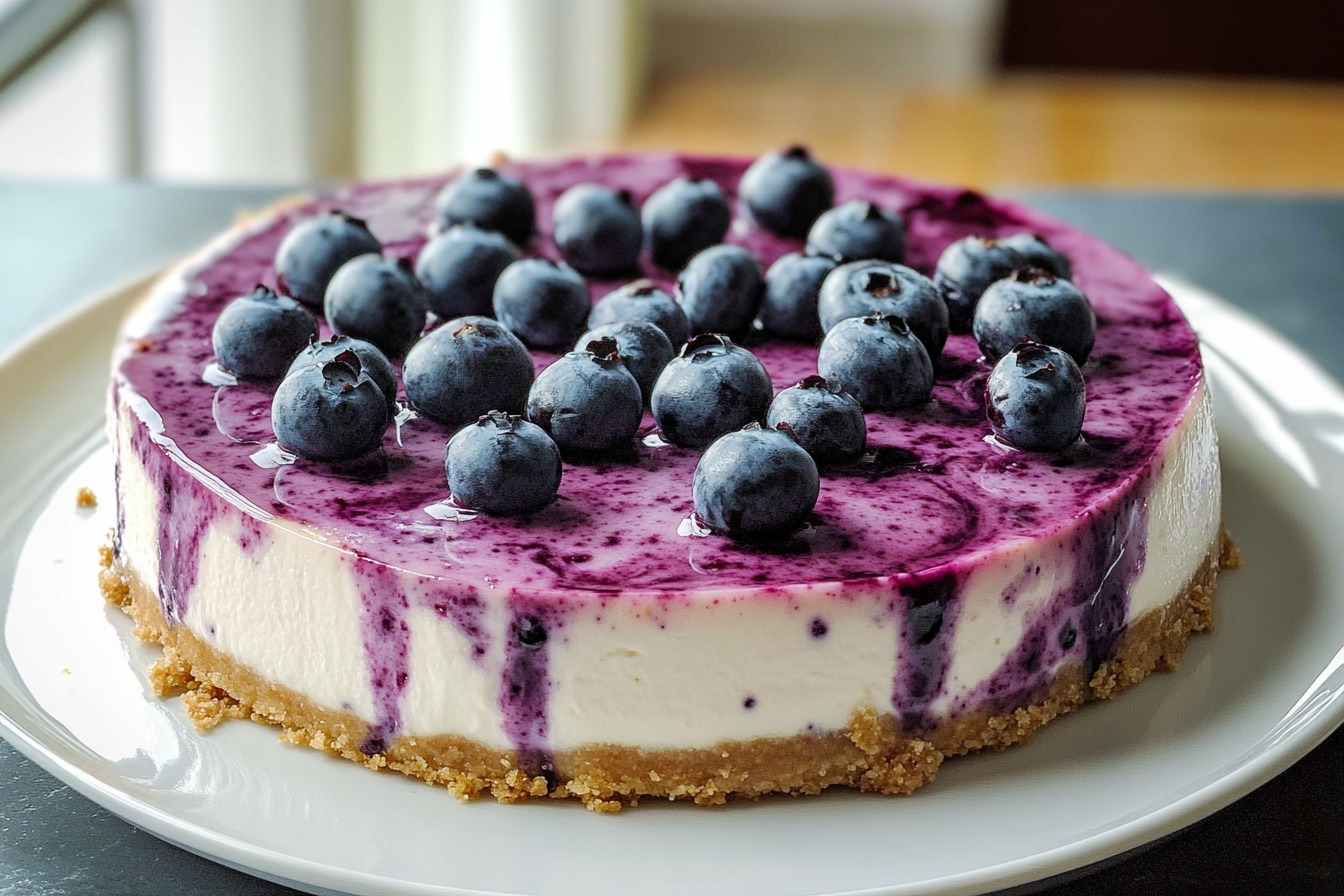 No-Bake Blueberry Cheesecake