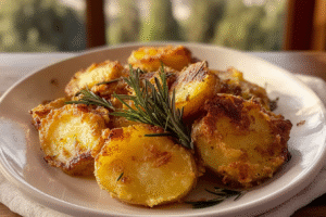 Crispy Rosemary Garlic Smashed Potatoes