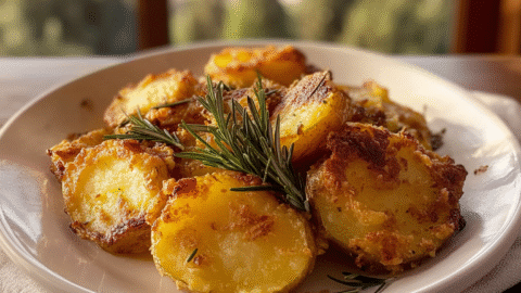 Crispy Rosemary Garlic Smashed Potatoes